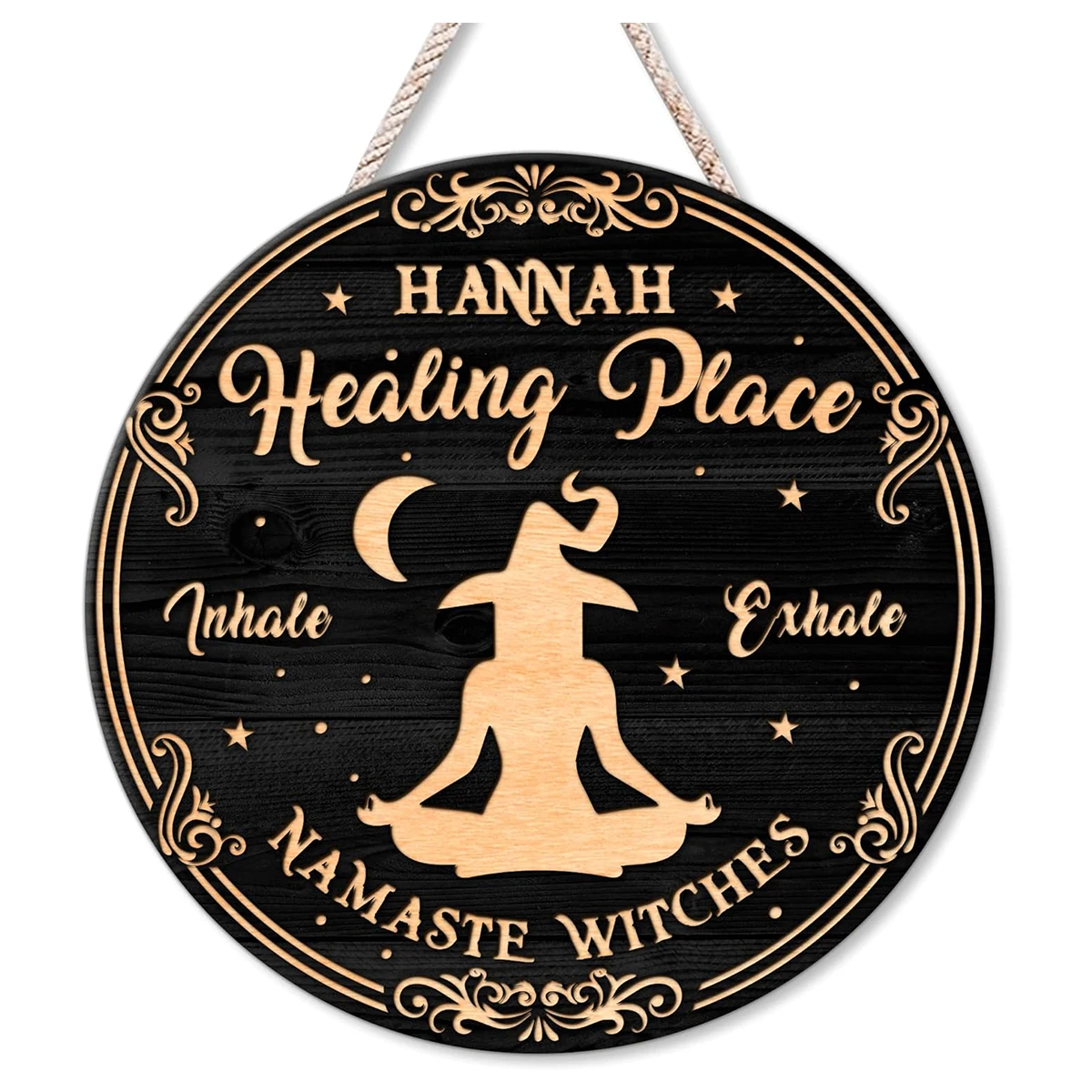 Kitchen Witch Wood Sign Spooky Wicked Halloween Welcome Salem Sanctuary Wall Decor Wicca Magik Witches Brew Witchcraft 12 inch