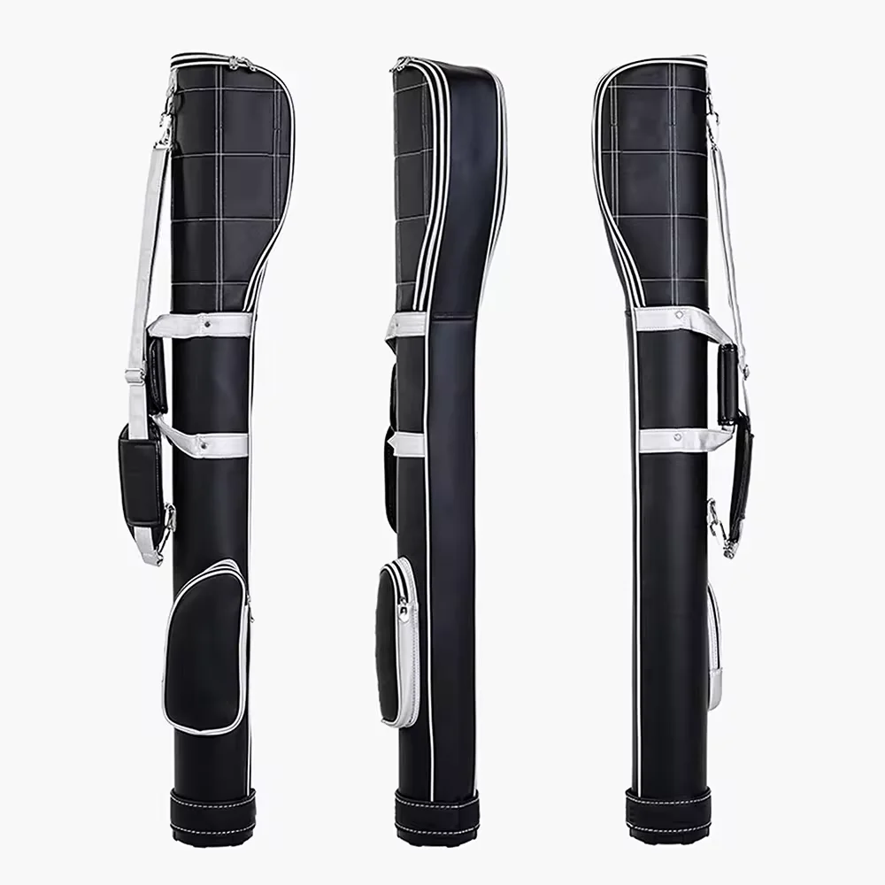 2023 portable pu leather mini golf gun bag waterproof sunday golf bag custom golf club carry bag