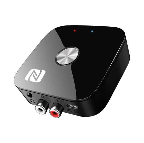 Smart Nfc Rca 3.5mm Aux Hifi Wireless BT 5.3 Transmitter Nfc Audio Receiver  Nfc Adapter For Headphone