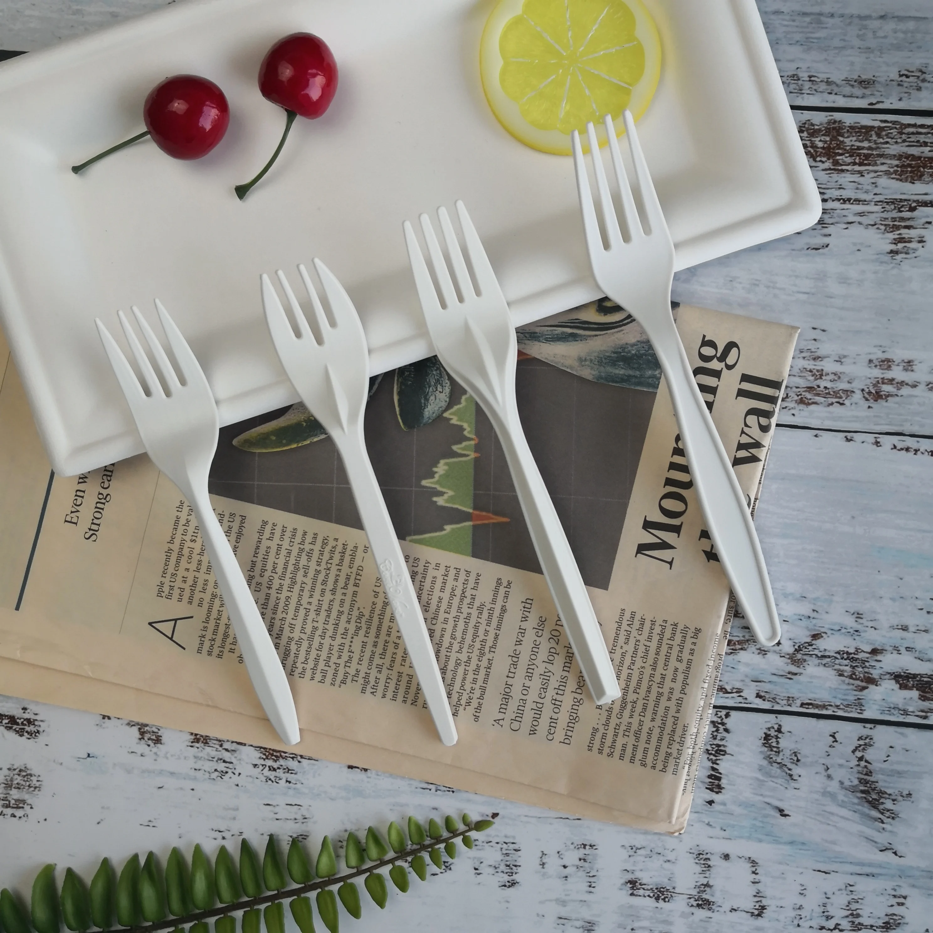 Compostable Serving Utensils Cutlery Set Individually Wrapped Flairware Soup Spoons Sporks Biodegradable Sustainable Cutlery