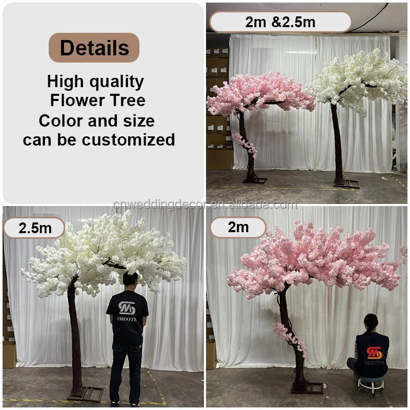 SMOOTH Large Indoor Outdoor Landscaping Wedding Decorations Artificial Cherry Blossom Trees For Event