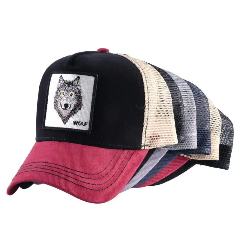 Fashion animal Embroidered Baseball Cap truck driver net goras hat style hat can be customized logo