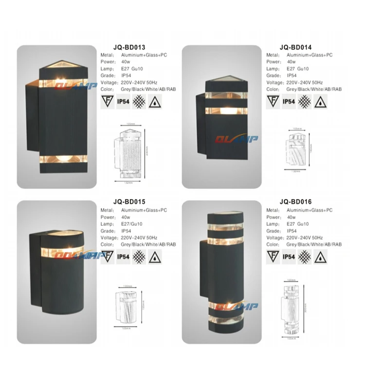 Modern Waterproof Exterior Vintage E27 Outdoor Wall Light Up And Down Led Wall Light Fixture