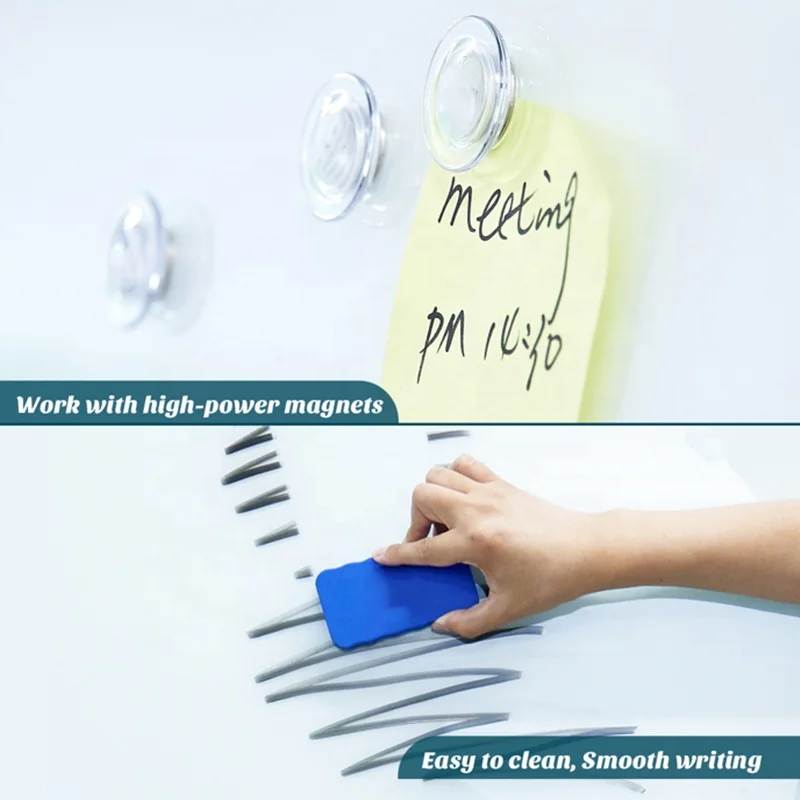 Hot selling office magnetic toughened glass notice whiteboard rectangle