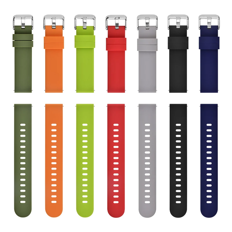In Stock 7 Colors Quick Release Silicone Watch Band