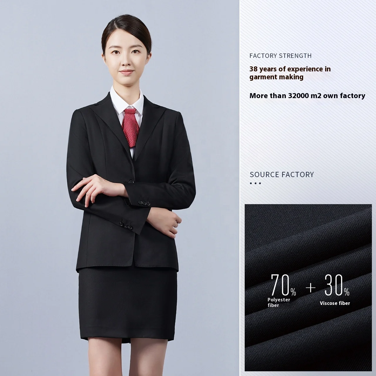 Custom-Made Casual Suits Size XL Adults Men Women Personalized White Collar Professional Wear Tailor-Made Black Office Uniform