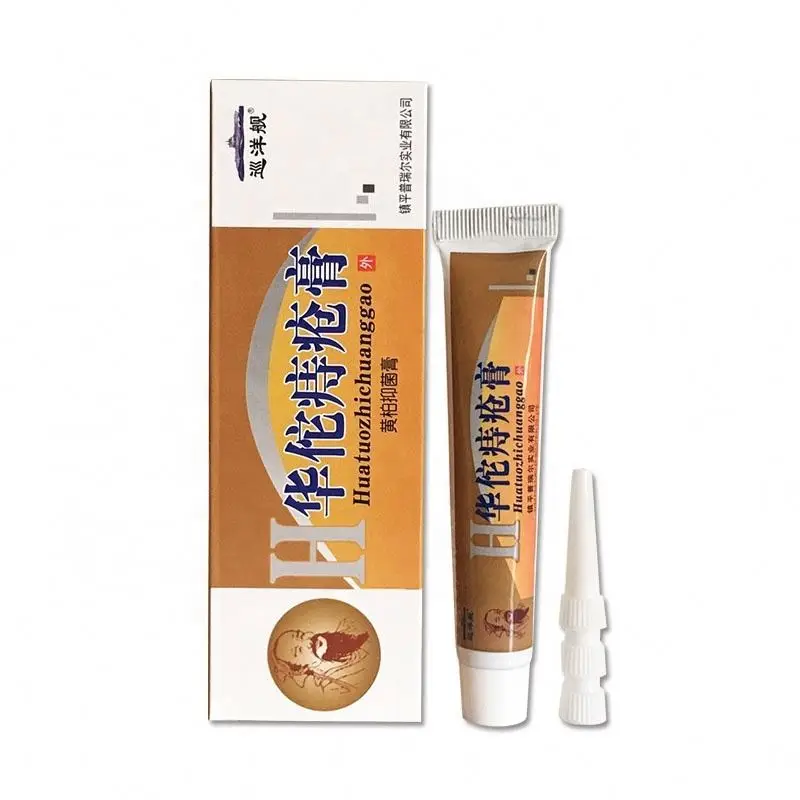 25g Chinese herbal HuaTuo Hemorrhoids Cream Powerful Internal Piles External Anal Ointment with 3 heads