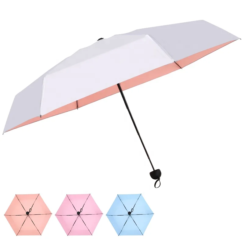 5 fold pocket small light UV mini sun folding umbrella
