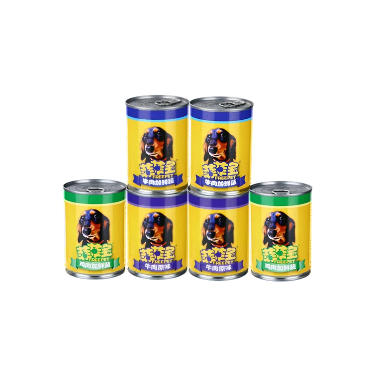 Nurtition OEM 375g/c Beef/Chicken Vegetable Flavor for Cat  Wet Dog Food Dog Treats  Pet Food