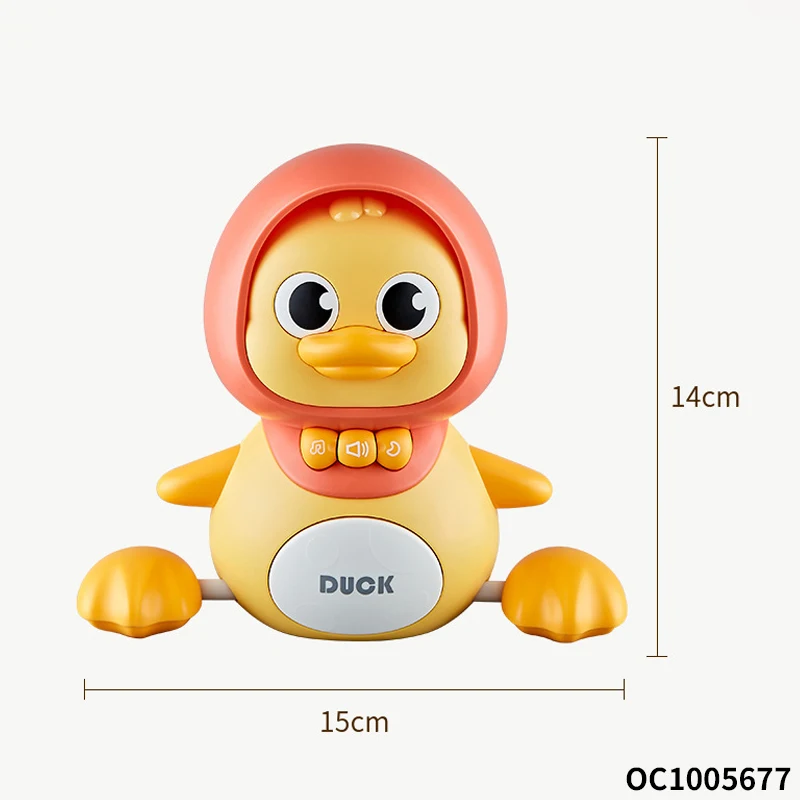 Soothing doll early education toy singing and dancing electric small duck climbing toy light up ducks toy for baby