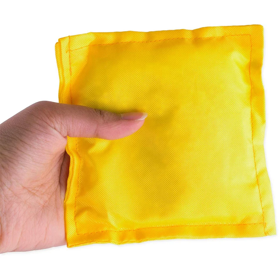 Factory wholesale promotion kids kick square toss bean bag custom logo 6x6cm cornhole toss beanbag canvas bean bags