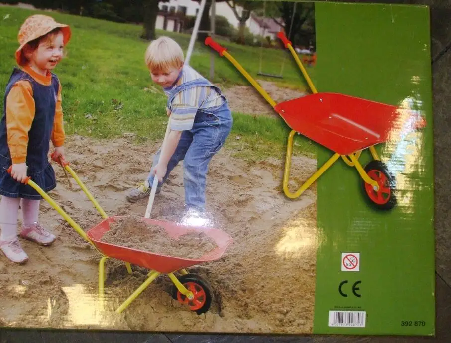 Vietnam  Kids Wheelbarrow Set Metal Child Wheel barrow Easy to Assemble and Garden Tools kids toys