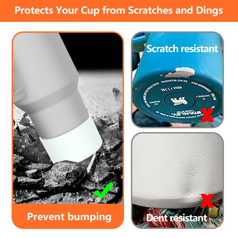 Silicone Boot Sleeve For Stanley Quencher Tumbler 30 Oz 40 Oz  Water Bottle Protective Water Bottle Cup Bottom