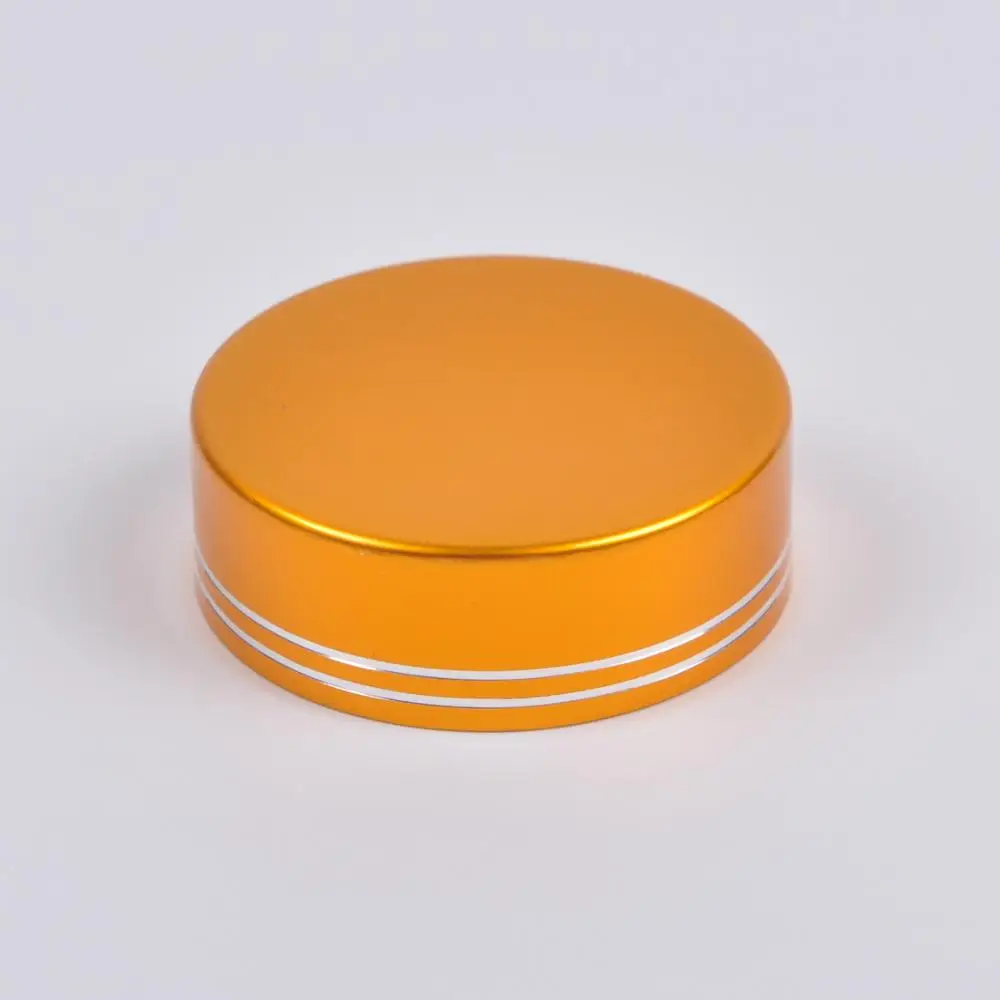 Custom Logo Cosmetic rose gold color aluminum Plastic Lid Cream Jar