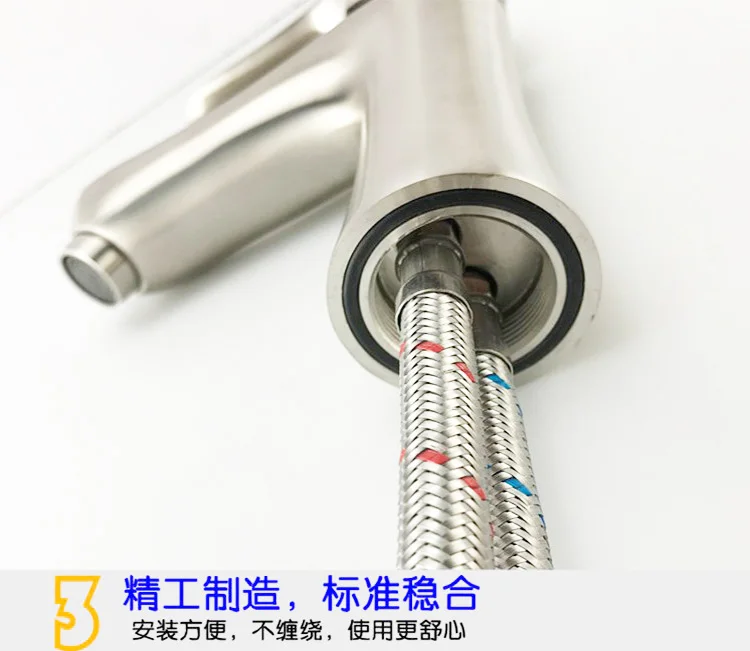 60cm Stainless Steel Flexible Braided Metal Hose For Wash Basins Inlet Hose Water Pipe metal hose