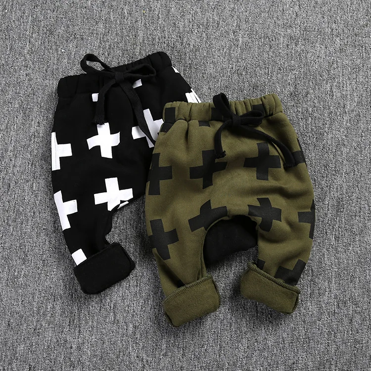 2017 New Pattern Kids Winter Warm Fleece 100% Cotton Pants For Boys