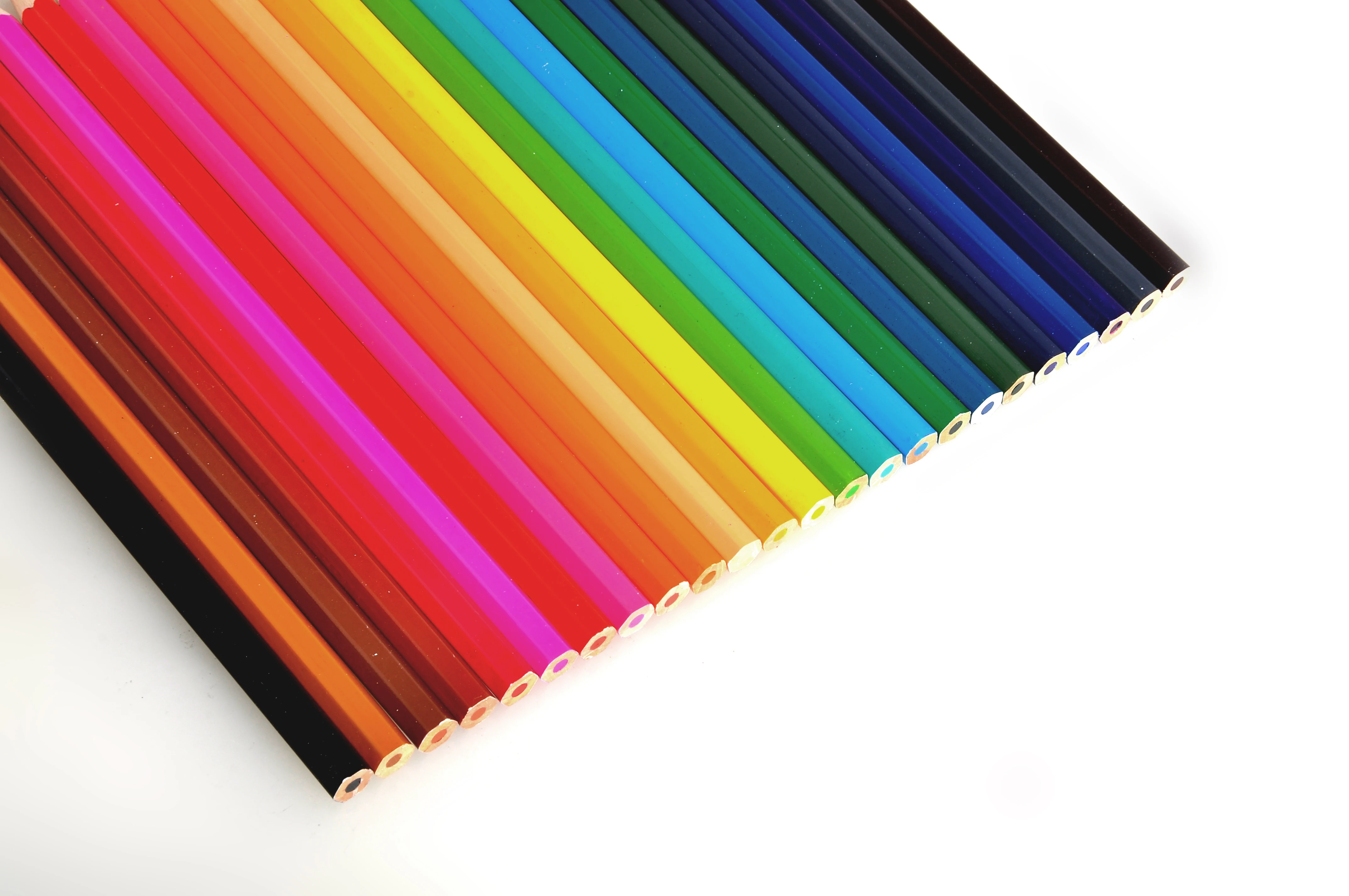 Customized logo 7 inches basswood hexagonal  24 color pencil for school