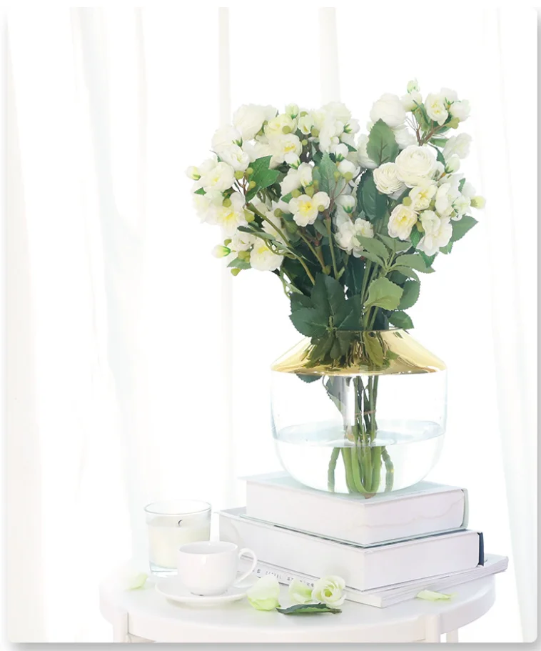 Wholesale crystal flower vase customized glass flower glass vase crystal flower vase