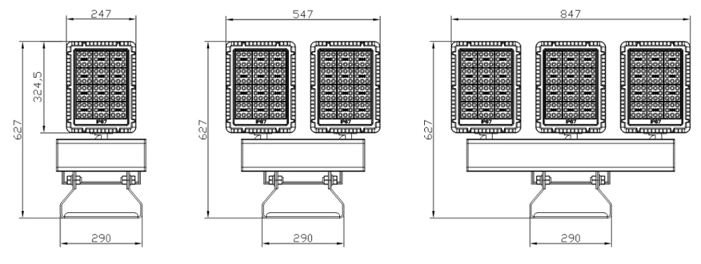 Factory directly sale private mode 600W 720W 900W  Modular LED high mast light for sport stadium lighting