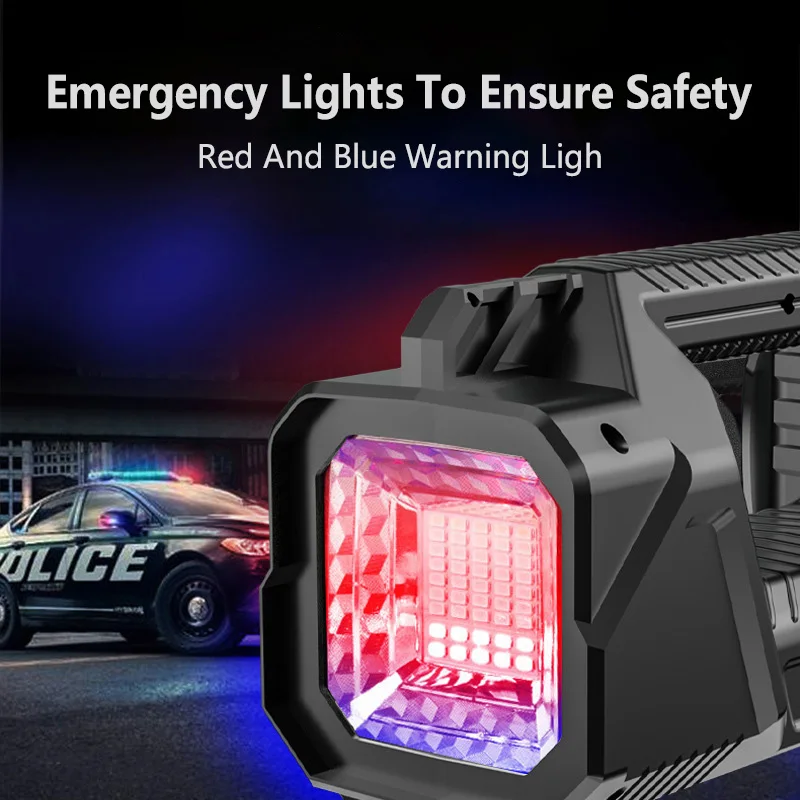 Helius Bright Household Led Rechargeable Super Bright Outdoor Long-Distance Shooting Portable Searchlight Solar Flashlight