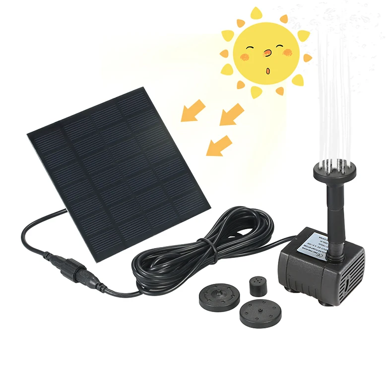 Solar Powered Water Fountain Pump Solar Power System for Water Pump Outdoor Fountain for Bird Bath Ponds Garden and Fish Tank