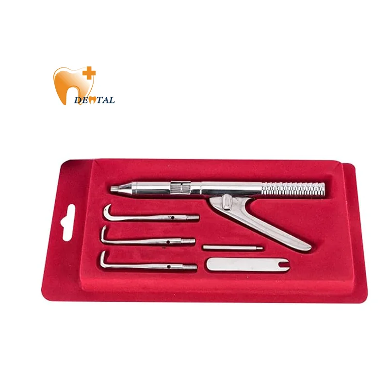 Automatic Singlehanded Crown Remover,Stainless Steel Dental Crowns Bridges Remover Kit with Five Accessories