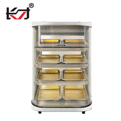 DZCF-4F8P Electric Curved Glass Display Hot Showcase Food Warmer display showcase price