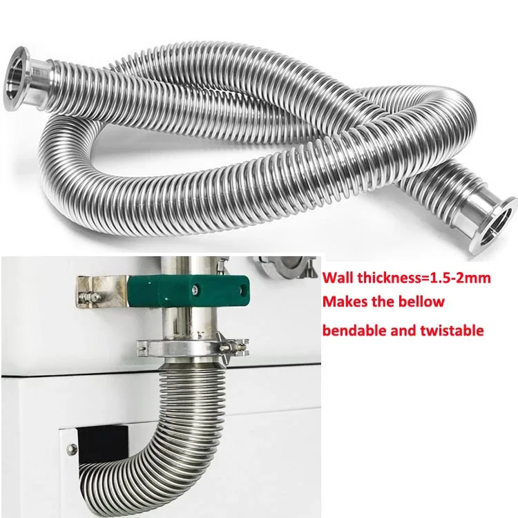Stainless steel vacuum flexible bellow hose