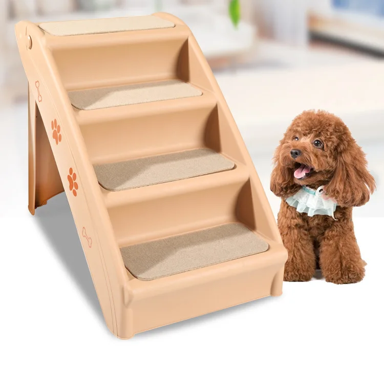 Portable Pet Stairs Steps House Small Anti-slip Pet Stairs Ladder Ramp Amazon Hot Sale Folding Ramp Climb Stairs For Dog Cat