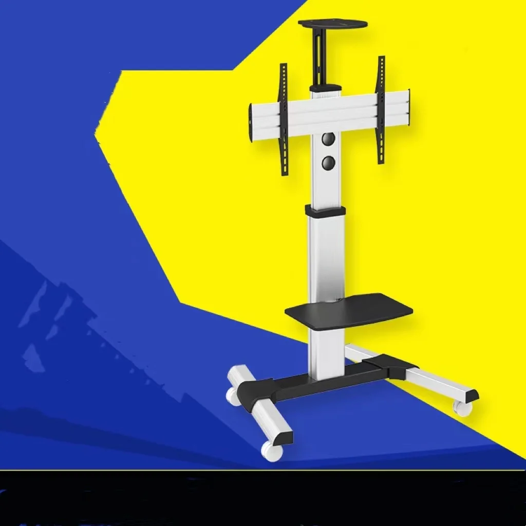 Height Adjustable Tilt Swivel TV Mobile Cart Universal LCD TV Cart Mount Stand With DVD Tray