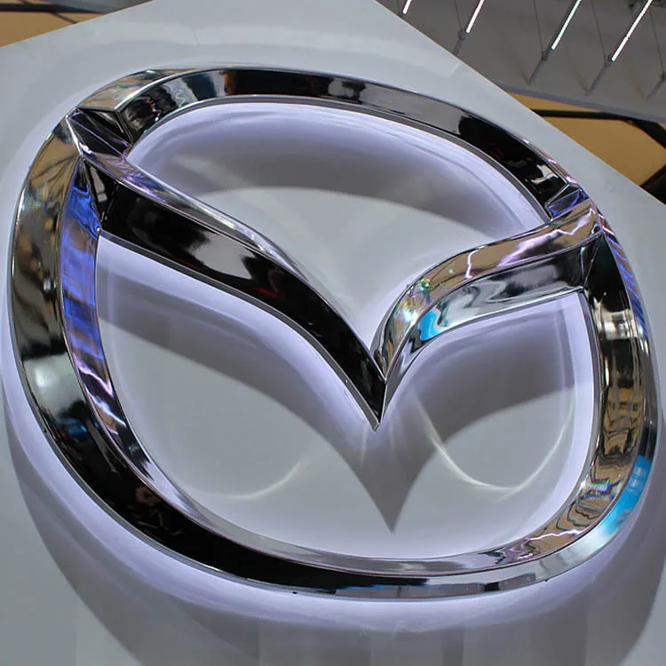 Vacuum Blister Automotive Symbol 3D Backlit Letter Chrome Car Logo with Names