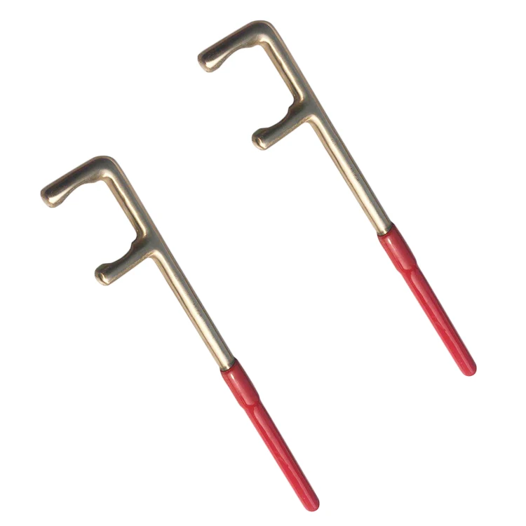 Non-Sparking Valve Handle Wrench F Type with Plastic Non-Slip Handle Spark-free Safety Spanner Aluminum Bronze