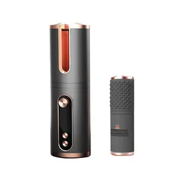 Automatic Hair Curler mini Wireless USB charge curling iron  With smart LCD Display