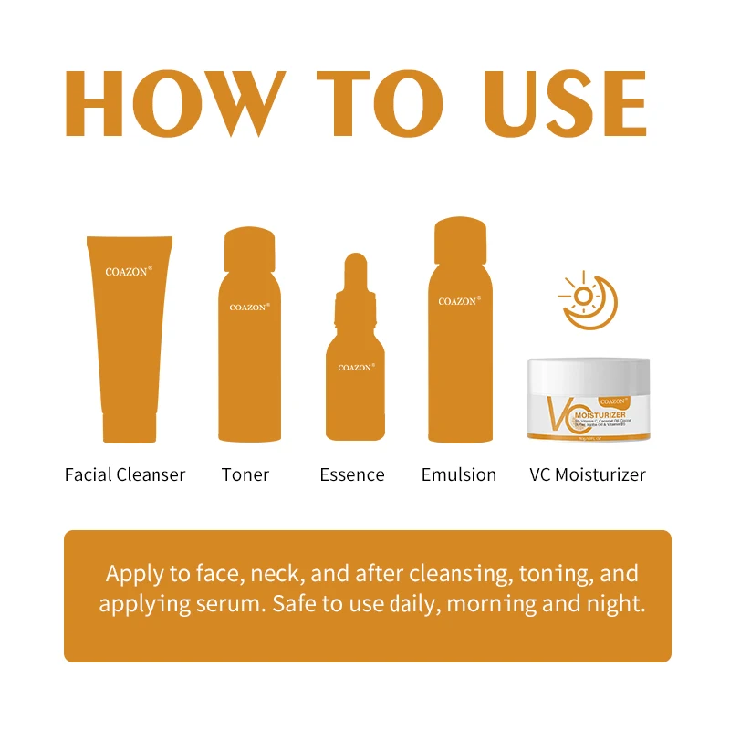 OEM Vitamin C Brightening Whitening Face Cream for Reduces Discoloration face Moisturizer Lotion with Hyaluronic Acid 1.7 oz