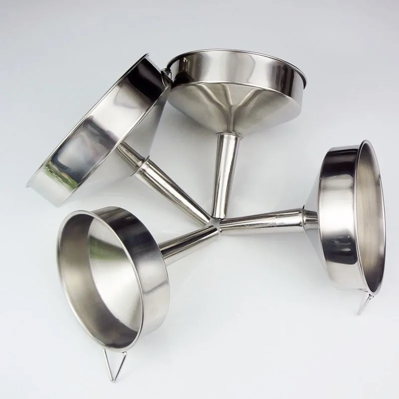 stainless steel funnel with removable strainer /metal funnel in different size