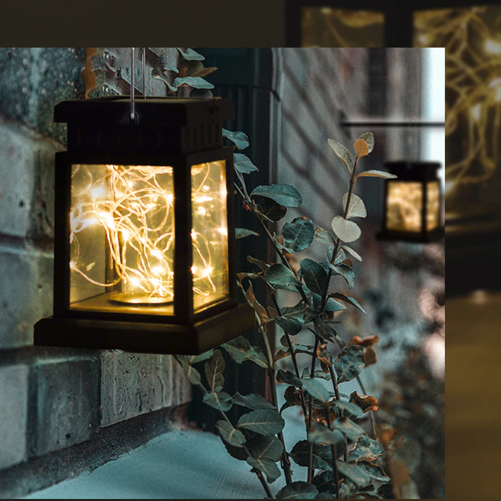 European Palace Lantern Solar Outdoor Cemetery Solar Garden Light LED Solar Lantern Courtyard Light Outdoor Hanging Solar