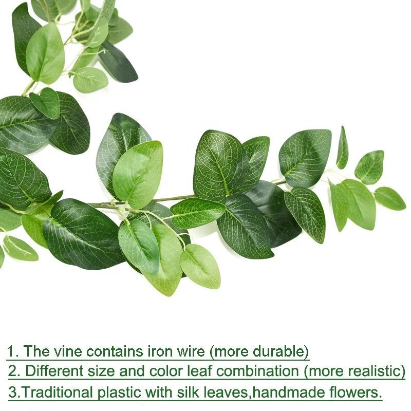 Factory sale fence plant 190cm Fittonia artificial hanging flower for wall decoration