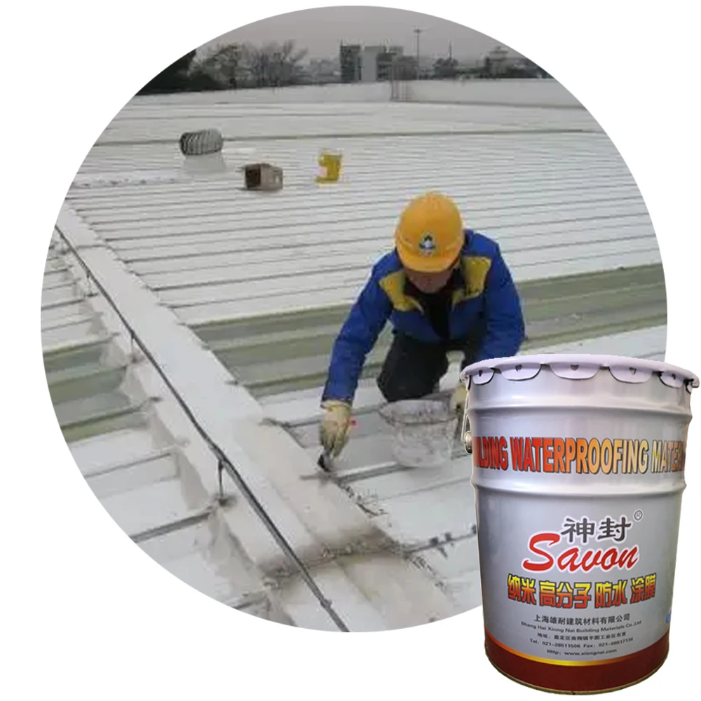 Environmental Friendly Raw Materials Silicon Polymer Waterproofing Coating for Roof Wall Metal