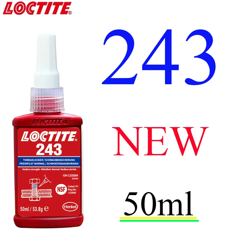 50ml new Loctiter 243 blue anaerobic threadlockers screw gap glue thread lock adhesive sealing glue medium viscosity