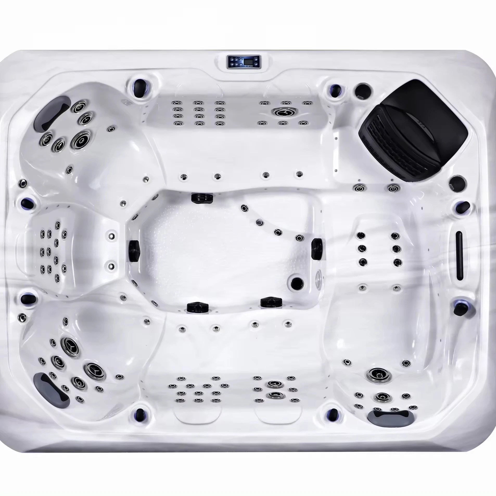 Sunrans Wholesales Customized 8 Persons Backyard Massage Hot Tub With Big Jets For Big Family