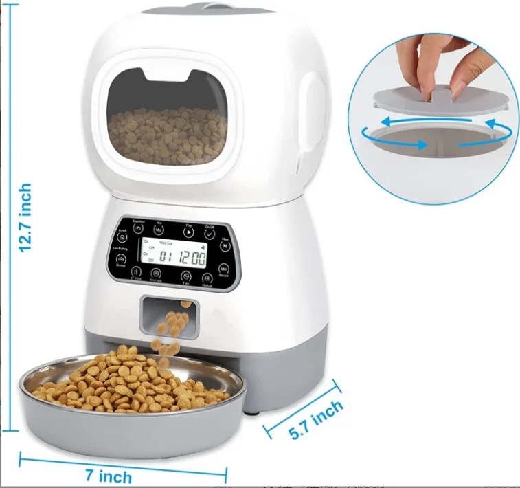 Pet Feeder Smart Automatic Tuya Dog Cat Wifi Mobile 3.5l