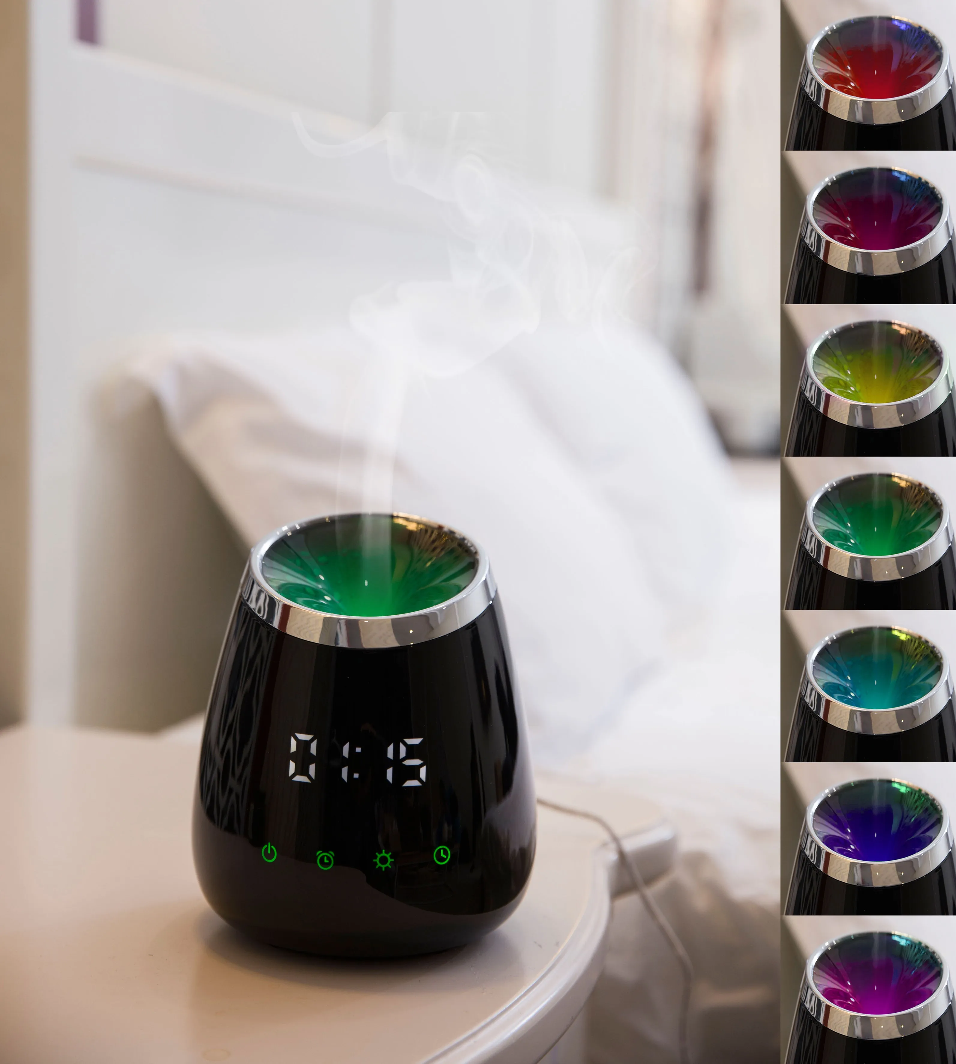SOICARE smart diffuser aromatherapy ultrasonic aroma diffuser with alarm clock