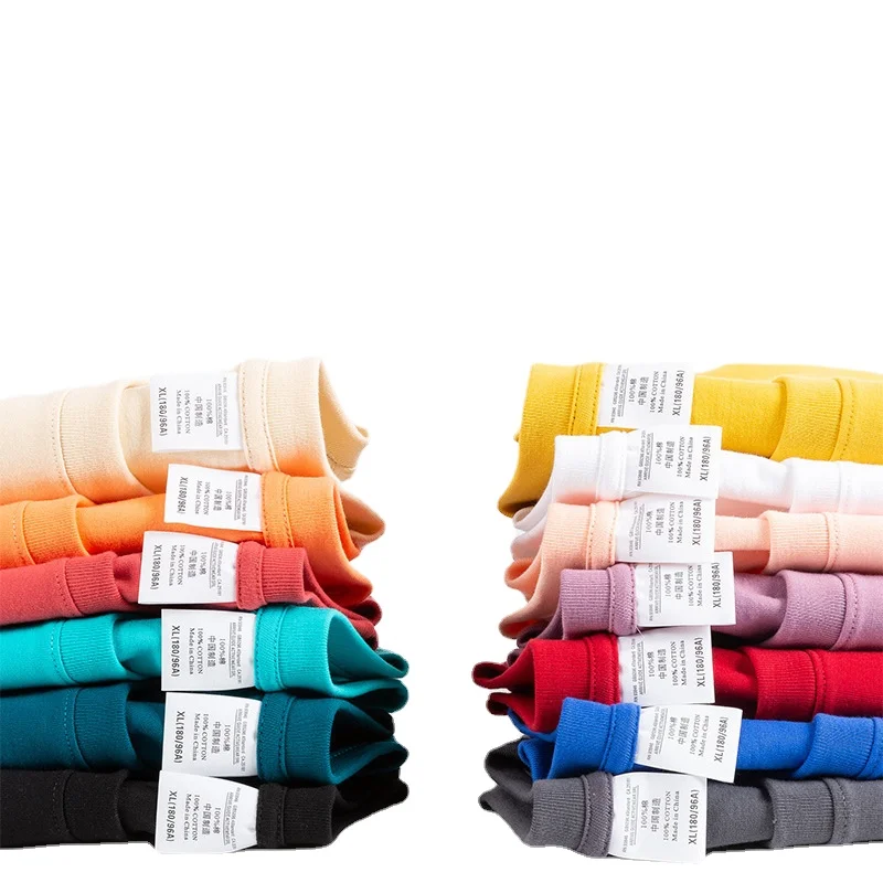 Cheap Price 260gsm 100% Cotton Blank Drop shoulder T-shirt Custom LOGO Printing Plain White T Shirts For Men