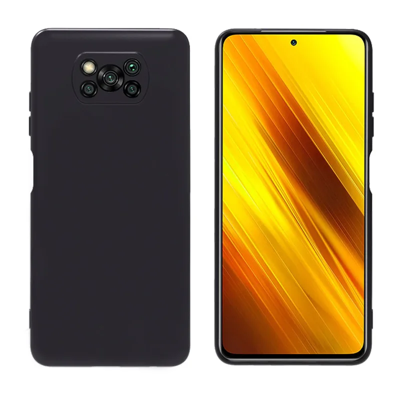 Черный матовый чехол из ТПУ Для Xiaomi Poco X3 NFC, чехол для мобильного телефона, тонкий чехол для Xiaomi Poco X3