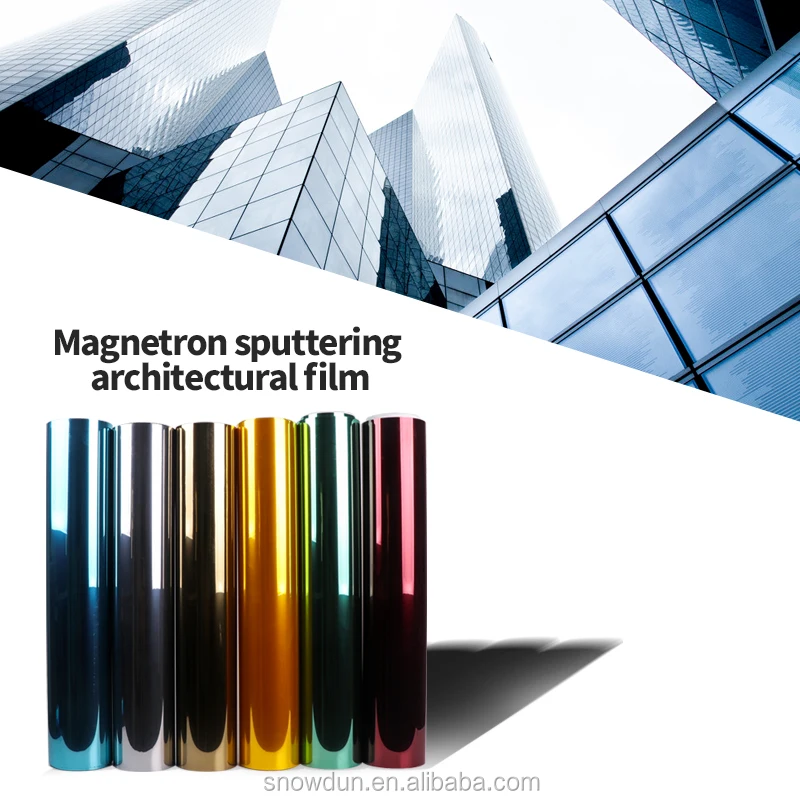 Антистатическая самоклеящаяся солнечная зеркальная оконная пленка для дома, черного и серебристого цвета, 1,52x30 м