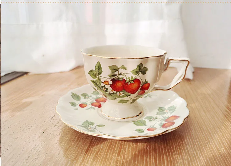 Tthiopian  Tea Set Ceramic New Design Pastoral Fresh Style Teapot Teacup Set Retro Tea Set