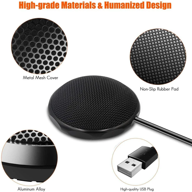 Всенаправленный usb-микрофон для компьютера видеоконференции умное шумоподавление пряжки конденсаторный микрофон ПК-игр