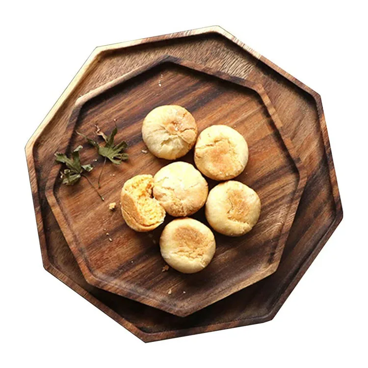 New product hot sale wooden octagonal square pallet tray modern