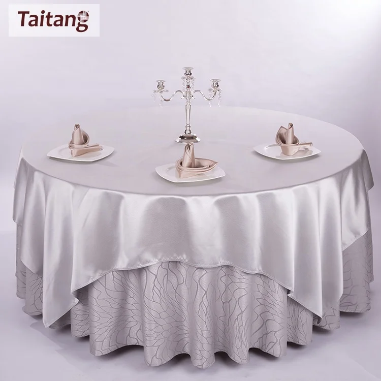 Hotel Restaurant Supplies Jacquard Polyester Table Cloth Wedding Home Hotel Round Dining Round Tablecloth For Wedding Party