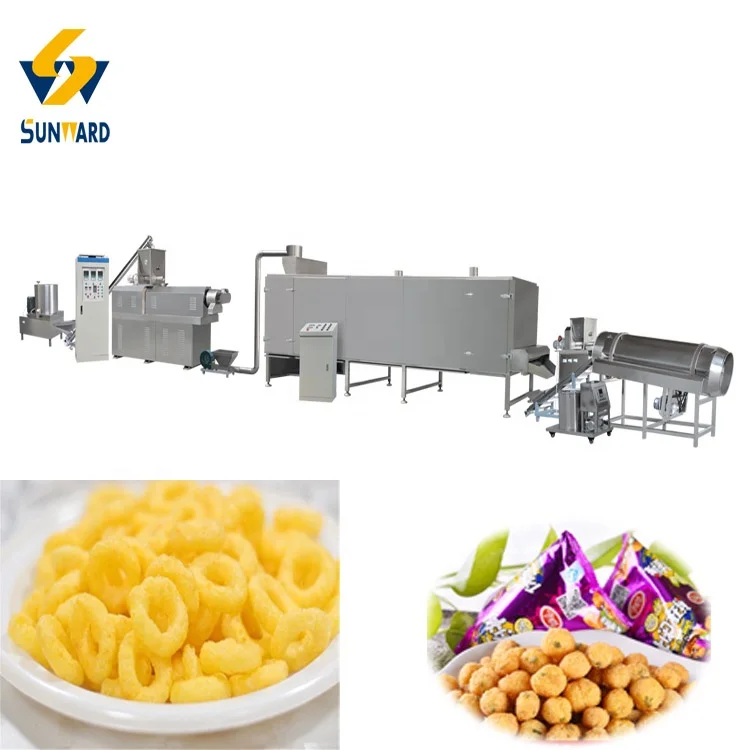 Full Automatic corn puffs snack processing line for snack food company